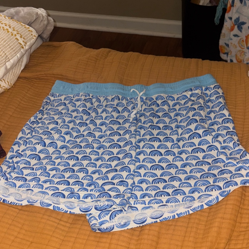 Little sleepies bamboo rainbow sleep shorts adult xxl